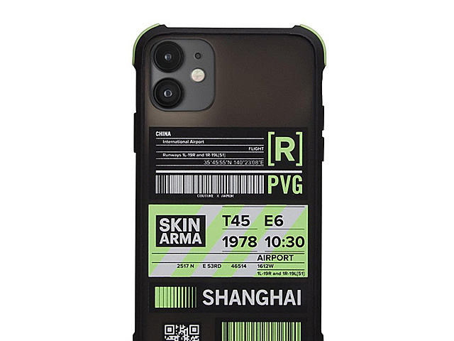 Skinarma Matte Airport Boarding Pass Ticket Case (Shanghai) for iPhone 11 (6.1)