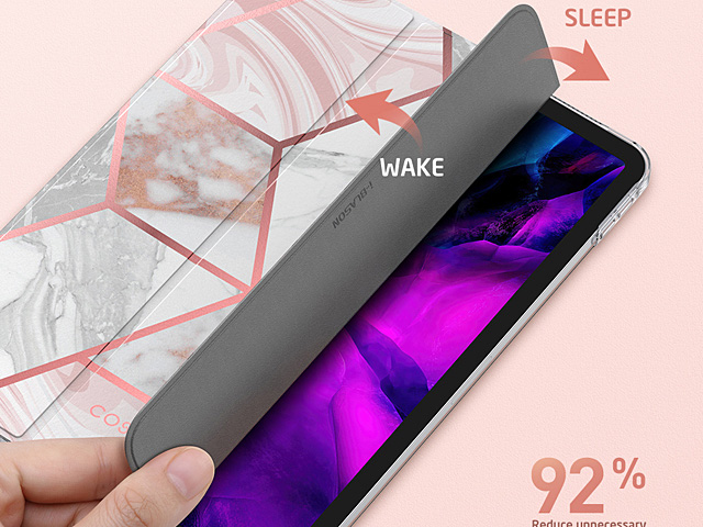 i-Blason Cosmo Slim Designer Case (Pink Marble) for iPad Pro 12.9 (2020)