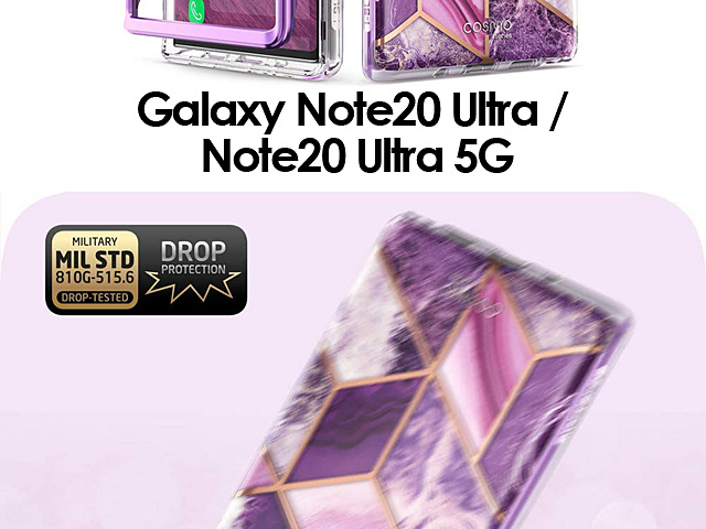 i-Blason Cosmo Slim Designer Case (Purple Ameth Marble) for Samsung Galaxy Note20 Ultra / Note20 Ultra 5G