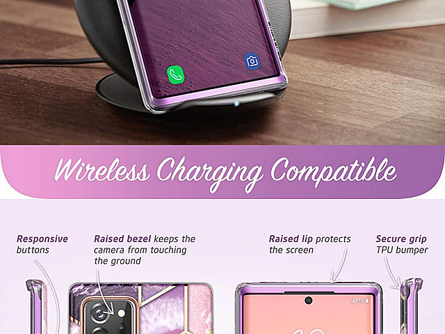 i-Blason Cosmo Slim Designer Case (Purple Ameth Marble) for Samsung Galaxy Note20 Ultra / Note20 Ultra 5G