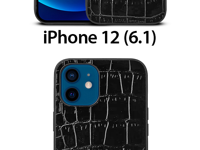 iPhone 12 (6.1) Crocodile Leather Back Case