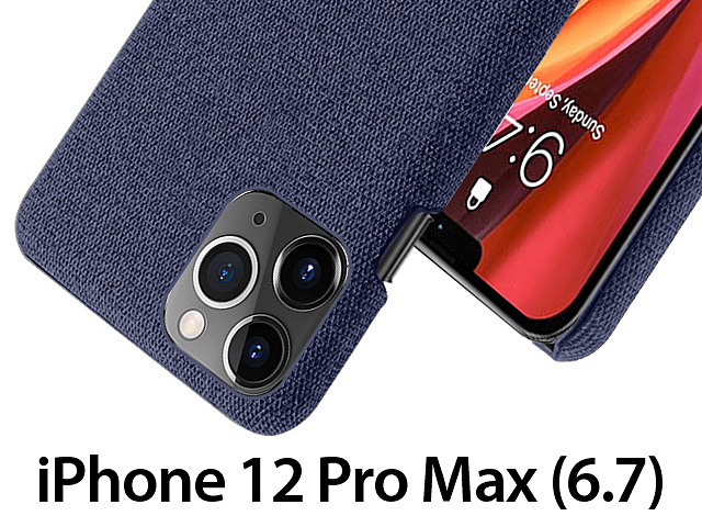 iPhone 12 Pro Max (6.7) Fabric Canvas Back Case