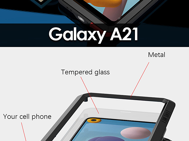 LOVE MEI Samsung Galaxy A21 Powerful Bumper Case