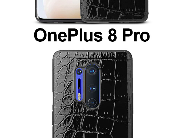 OnePlus 8 Pro Crocodile Leather Back Case