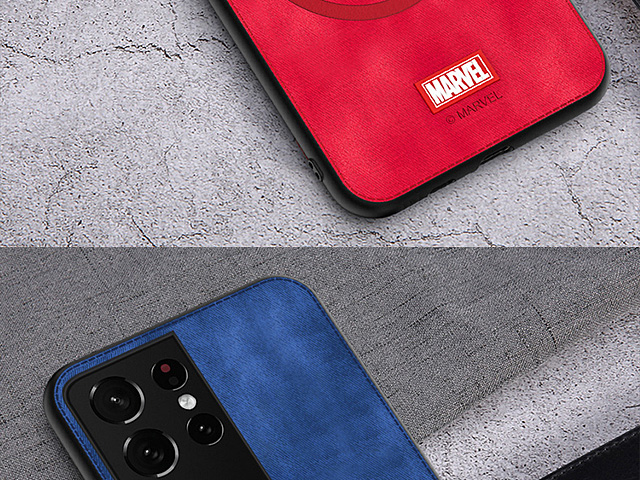 Marvel Series Fabric TPU Case for Samsung Galaxy S21 Ultra 5G