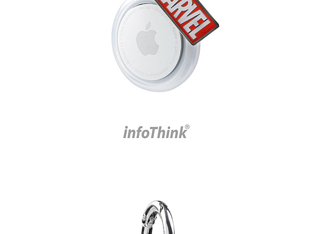 infoThink MARVEL Series AirTag Protective Case - Iron Man
