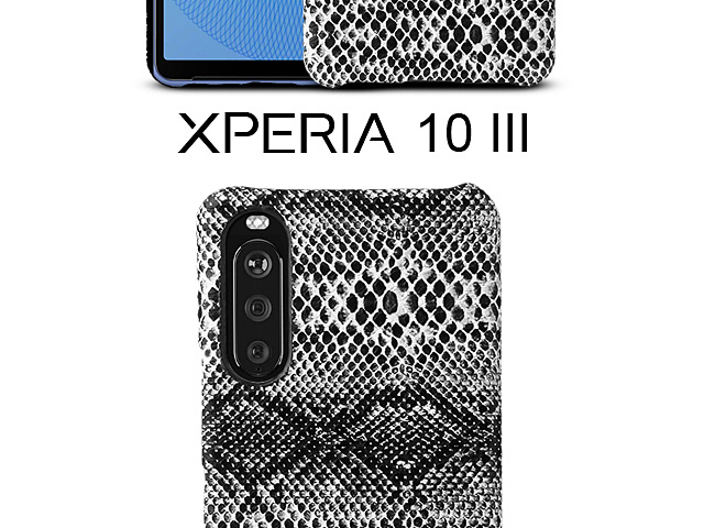 Sony Xperia 10 III Faux Snake Skin Back Case
