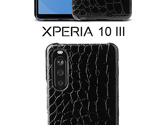 Sony Xperia 10 III Crocodile Leather Back Case