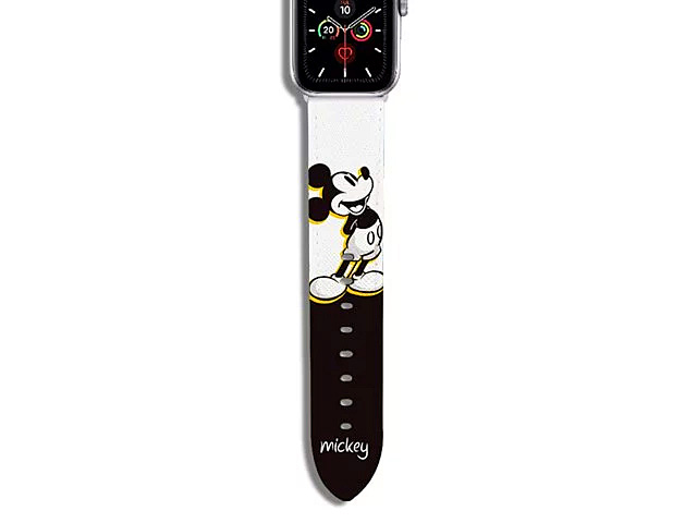 Disney Black and White Mickey Mouse Leather Watch Band for Apple Watch