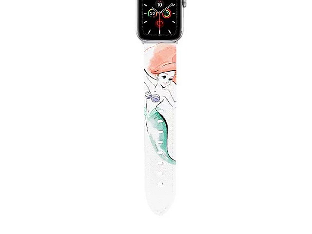 Disney Hand-painted Little Mermaid Leather Watch Band for Apple Watch