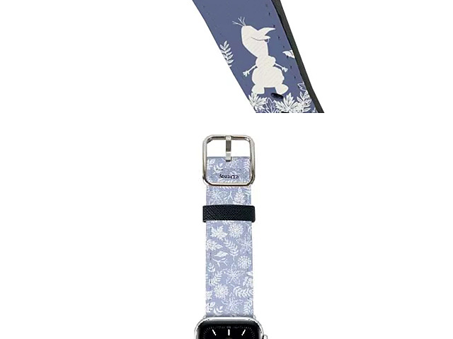 Disney Silhouette Frozen Snow Po Leather Watch Band for Apple Watch