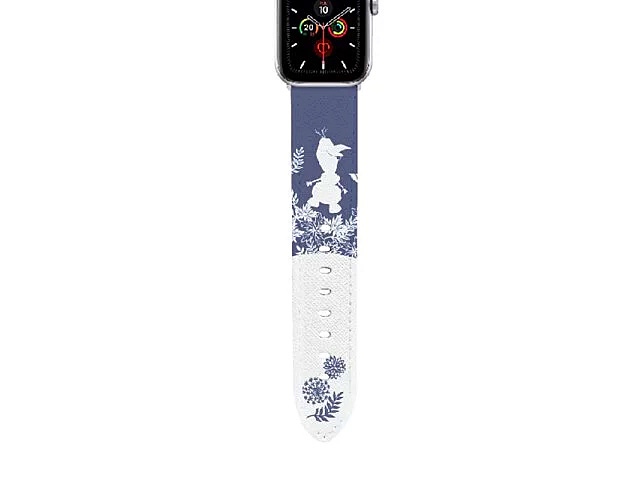 Disney Silhouette Frozen Snow Po Leather Watch Band for Apple Watch