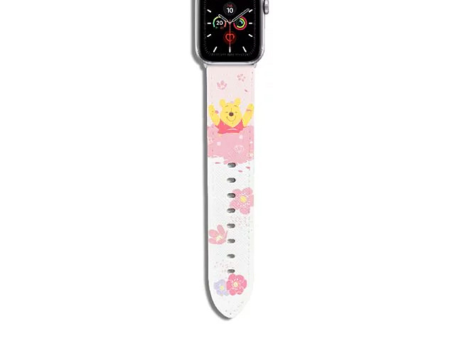 Disney Pink Season Winnie the Pooh 1 Leather Watch Band for Apple Watch