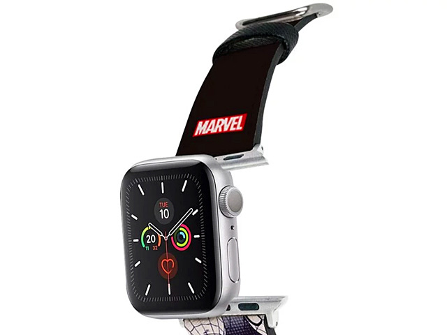 Black & White Spider-Man Leather Watch Band for Apple Watch