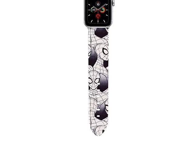 Black & White Spider-Man Leather Watch Band for Apple Watch