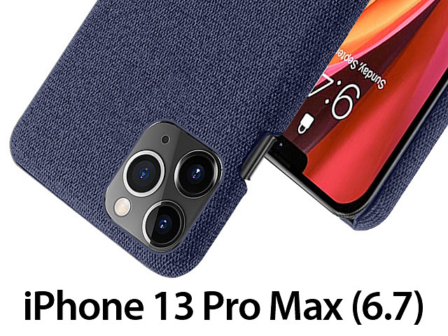 iPhone 13 Pro Max (6.7) Fabric Canvas Back Case