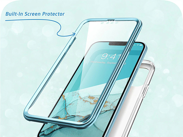 i-Blason Cosmo Slim Designer Case (Ocean Blue Marble) for iPhone 13 (6.1)