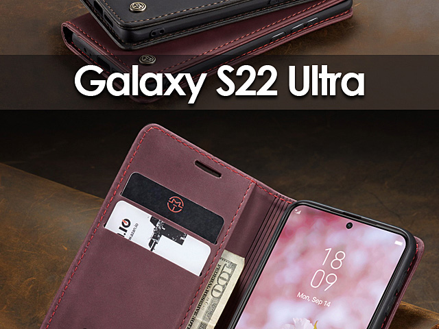 Samsung Galaxy S22 Ultra 5G Retro Flip Leather Case