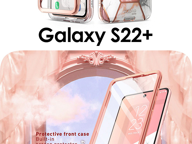i-Blason Cosmo Slim Designer Case (Pink Marble) for Samsung Galaxy S22+ 5G