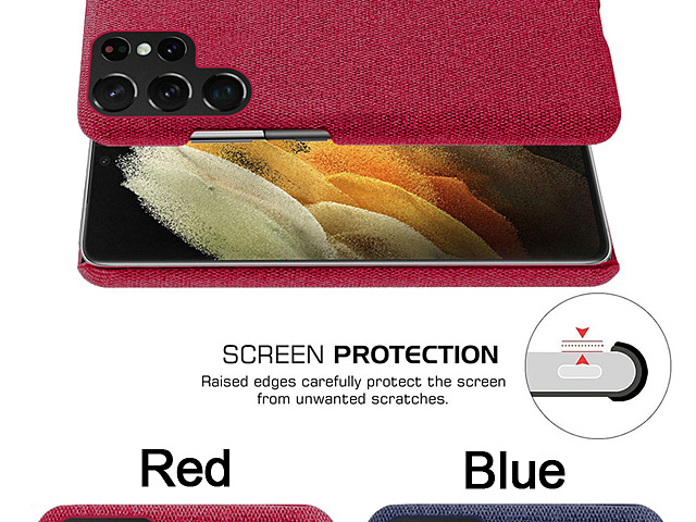 Samsung Galaxy S22 Ultra 5G Fabric Canvas Back Case
