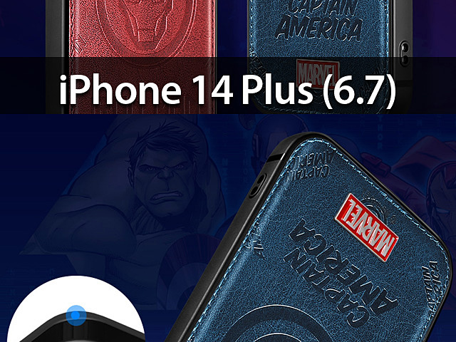 Marvel Series Leather TPU Case for iPhone 14 Plus (6.7)