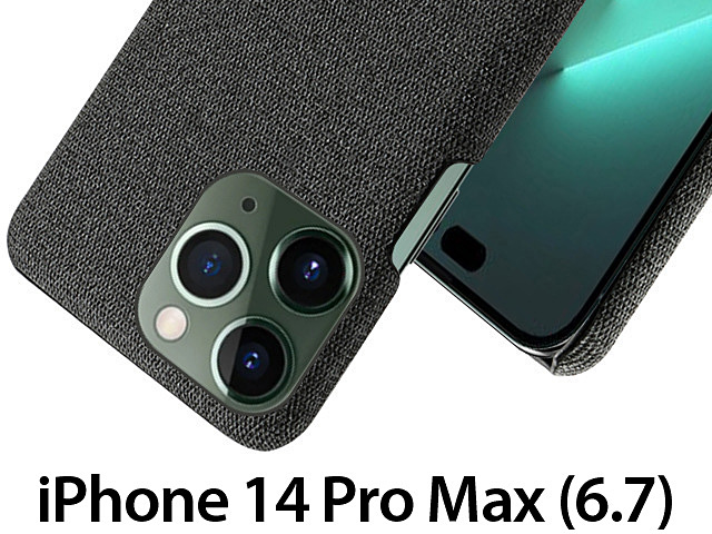 iPhone 14 Pro Max (6.7) Fabric Canvas Back Case