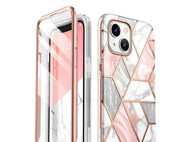 i-Blason Cosmo Slim Designer Case (Pink Marble) for iPhone 14 (6.1)