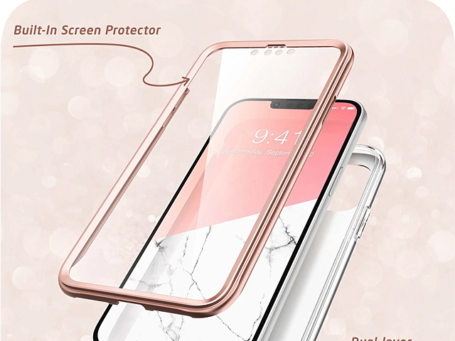 i-Blason Cosmo Slim Designer Case (Pink Marble) for iPhone 14 (6.1)