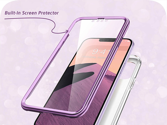 i-Blason Cosmo Slim Designer Case (Purple Marble) for iPhone 14 (6.1)