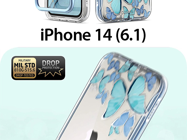 i-Blason Cosmo Slim Designer Case (Bluefly Butterfly) for iPhone 14 (6.1)