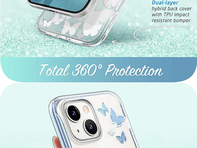 i-Blason Cosmo Slim Designer Case (Bluefly Butterfly) for iPhone 14 Plus (6.7)