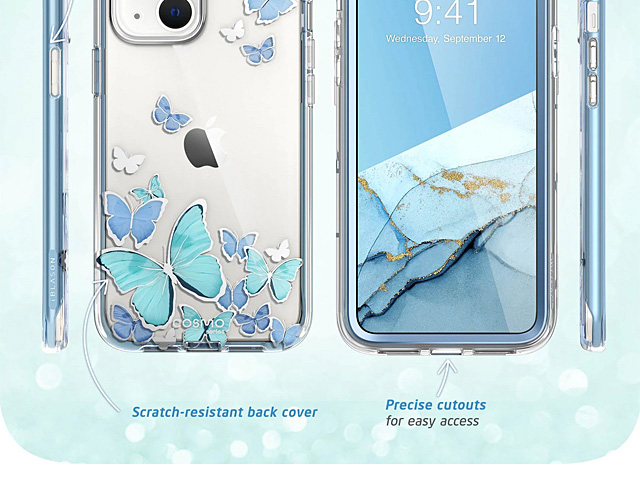 i-Blason Cosmo Slim Designer Case (Bluefly Butterfly) for iPhone 14 Plus (6.7)