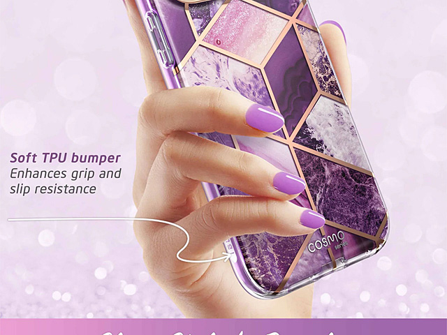 i-Blason Cosmo Slim Designer Case (Purple Marble) for iPhone 14 Pro (6.1)