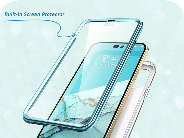 i-Blason Cosmo Slim Designer Case (Ocean Blue Marble) for iPhone 14 Pro Max (6.7)