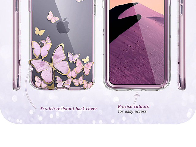 i-Blason Cosmo Slim Designer Case (PurpleFly Butterfly) for iPhone 14 Pro Max (6.7)