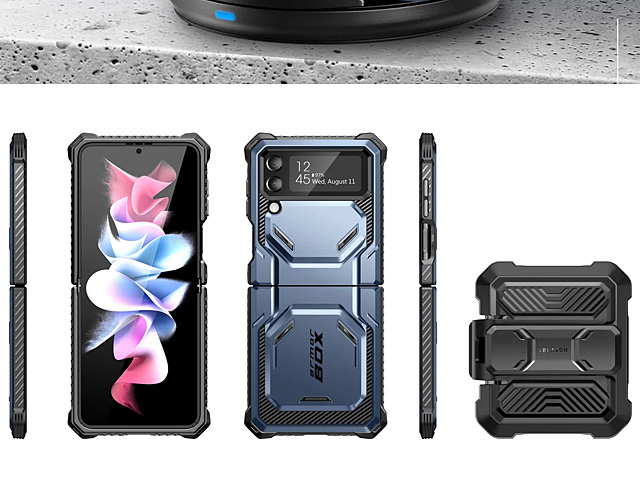 i-Blason Armorbox Case (Metallic Blue) for Samsung Galaxy Z Flip4