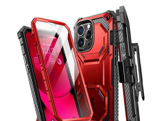i-Blason Armorbox Case (Metallic Red) for iPhone 14 Pro (6.1)