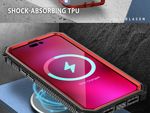 i-Blason Armorbox Case (Metallic Red) for iPhone 14 Pro (6.1)