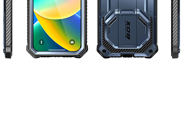 i-Blason Armorbox Case (Metallic Blue) for iPhone 14 Pro Max (6.7)