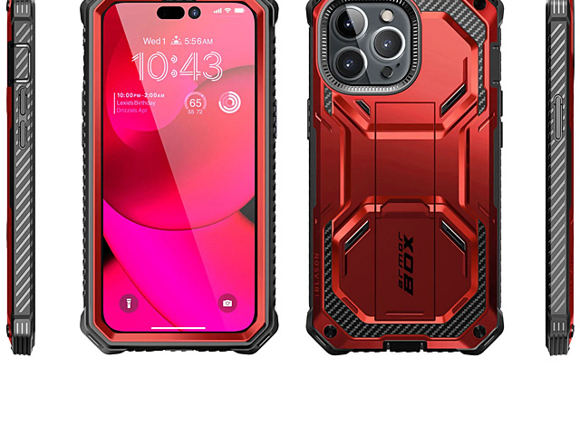 i-Blason Armorbox Case (Metallic Red) for iPhone 14 Pro Max (6.7)