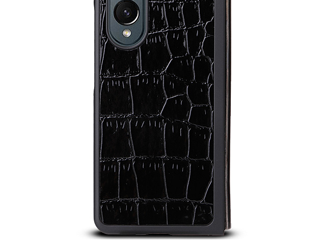 Samsung Galaxy Z Fold4 Crocodile Leather Back Case