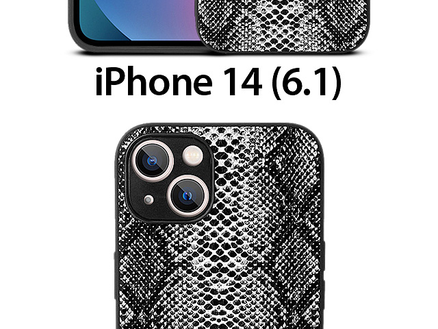 iPhone 14 (6.1) Faux Snake Skin Back Case
