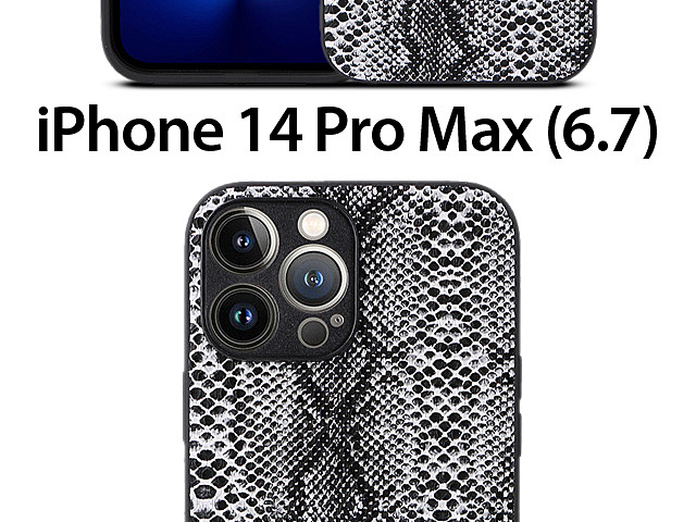 iPhone 14 Pro Max (6.7) Faux Snake Skin Back Case