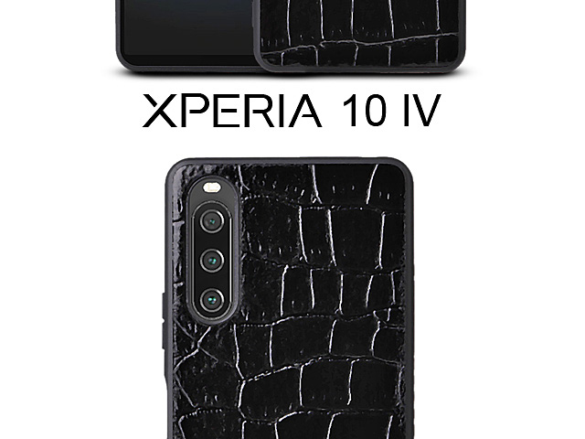 Sony Xperia 10 IV Crocodile Leather Back Case