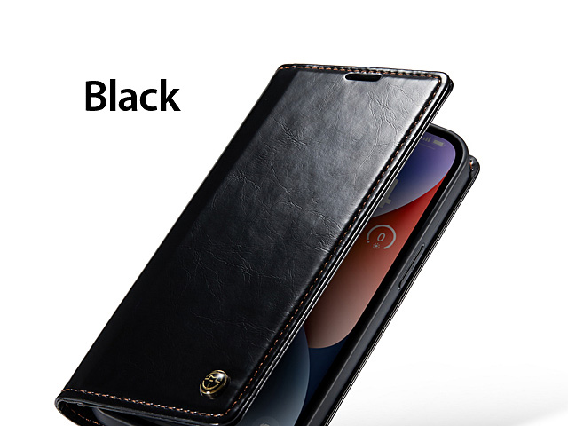 iPhone 14 Pro (6.1) Magnetic Flip Leather Wallet Case