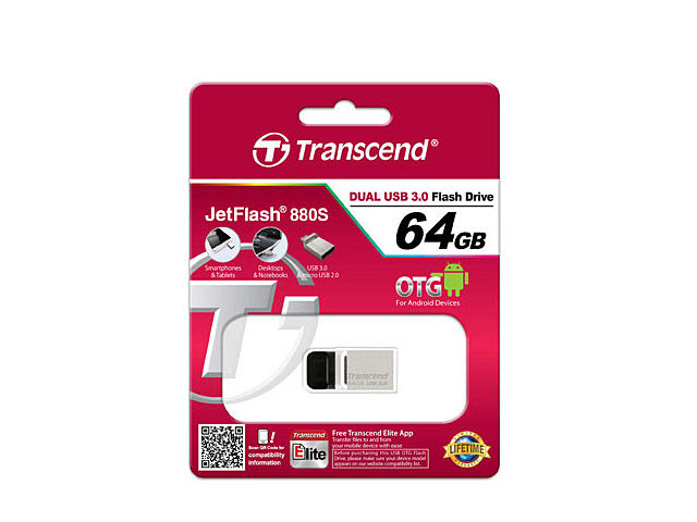 Transcend JetFlash 880 OTG USB 3.0 Flash Drive
