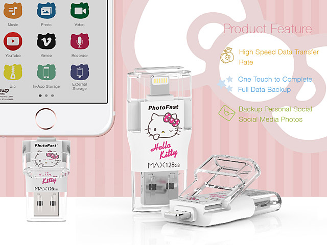 PhotoFast MAX Hello Kitty i-FlashDrive (USB 3.0)