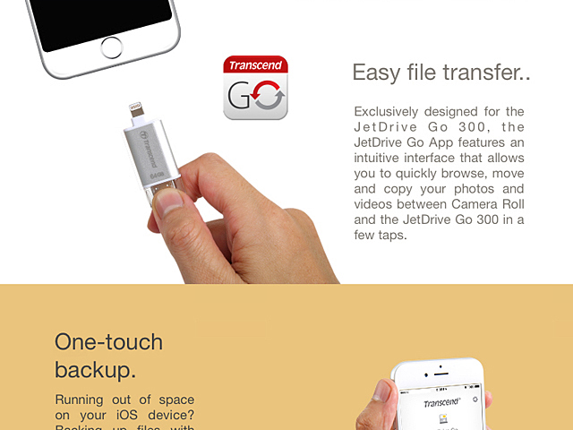 Transcend JetDrive Go 300 USB 3.1 Lightning Flash Drive