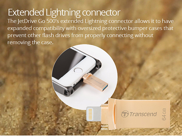 Transcend JetDrive Go 500 USB 3.1 Lightning Flash Drive