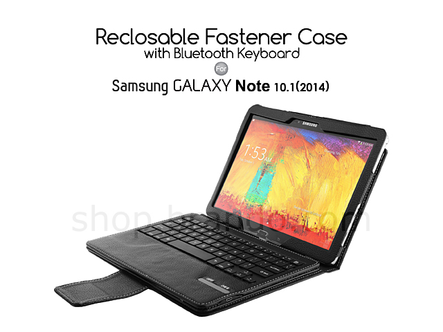 Samsung Galaxy Note 10.1 (2014 Edition) Reclosable Fastener Case with Bluetooth Keyboard